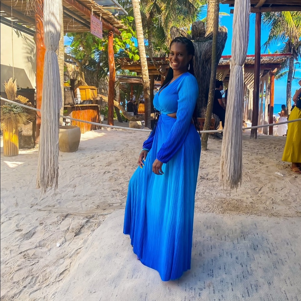Blue Floor Length Maxi
